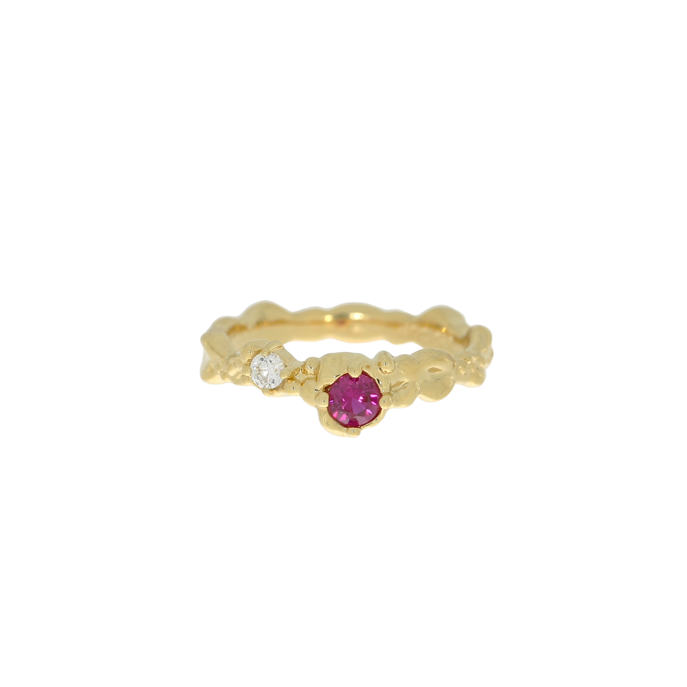 Forgyldt Flamme Ring