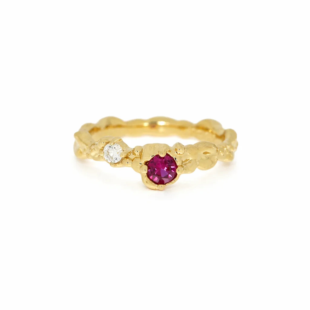 Forgyldt Flamme Ring