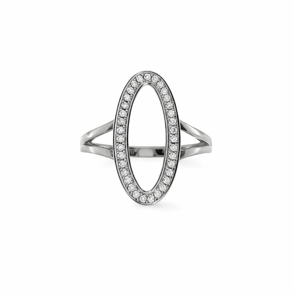 Sølv Oval Ring