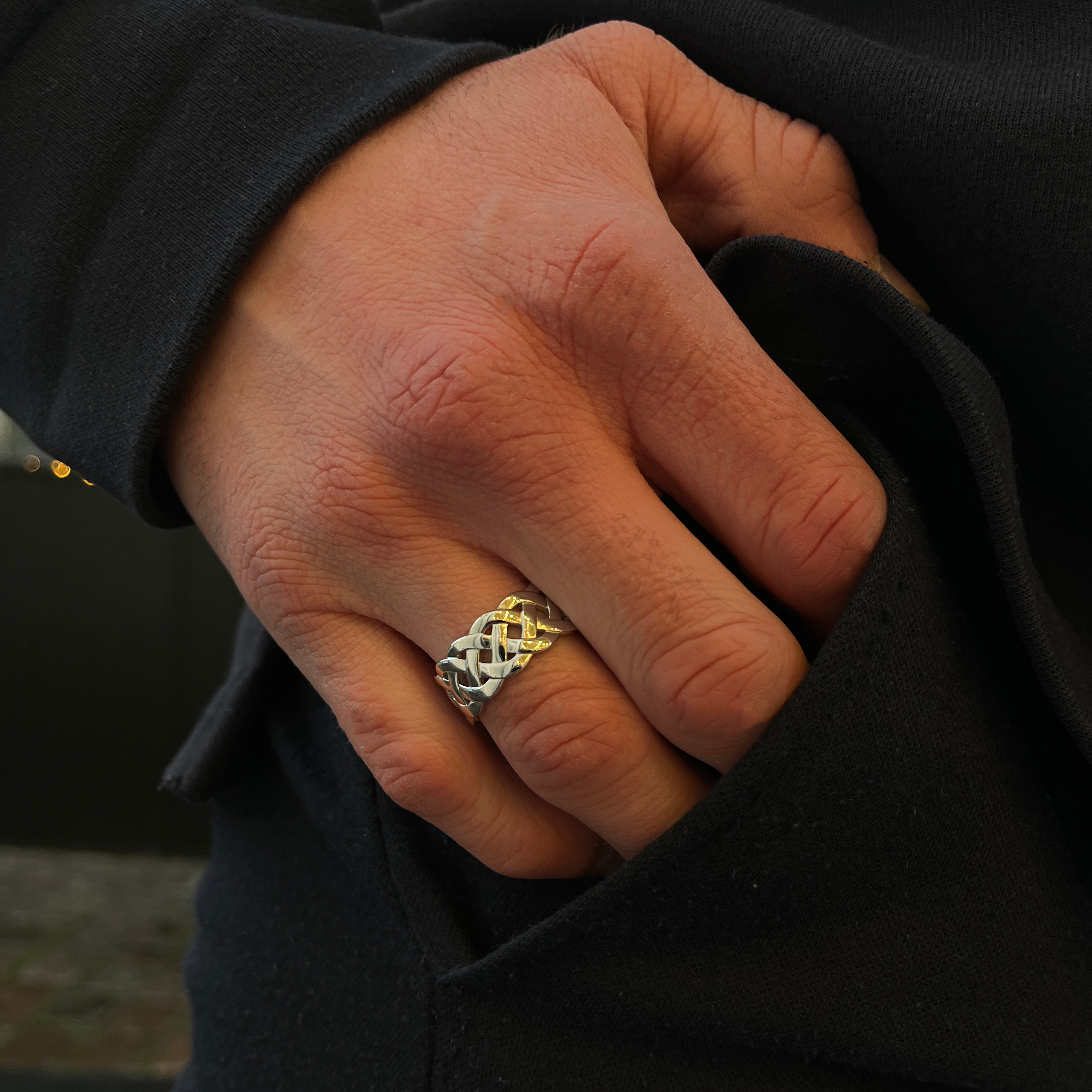 Sølv Flettet Ring