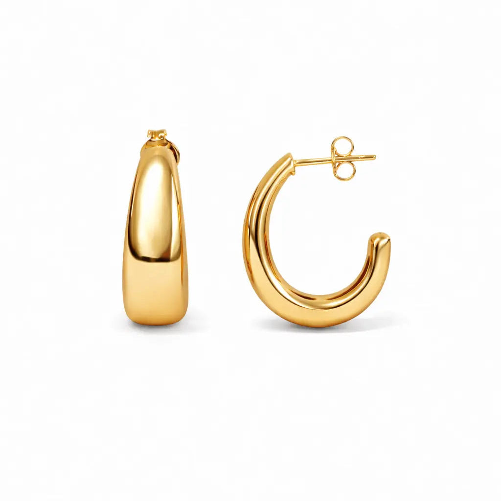 14 Karat Chunky Creoler