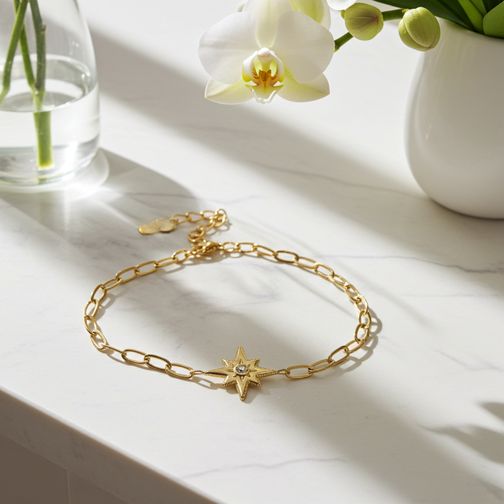Forgyldt Stjerne Armbånd