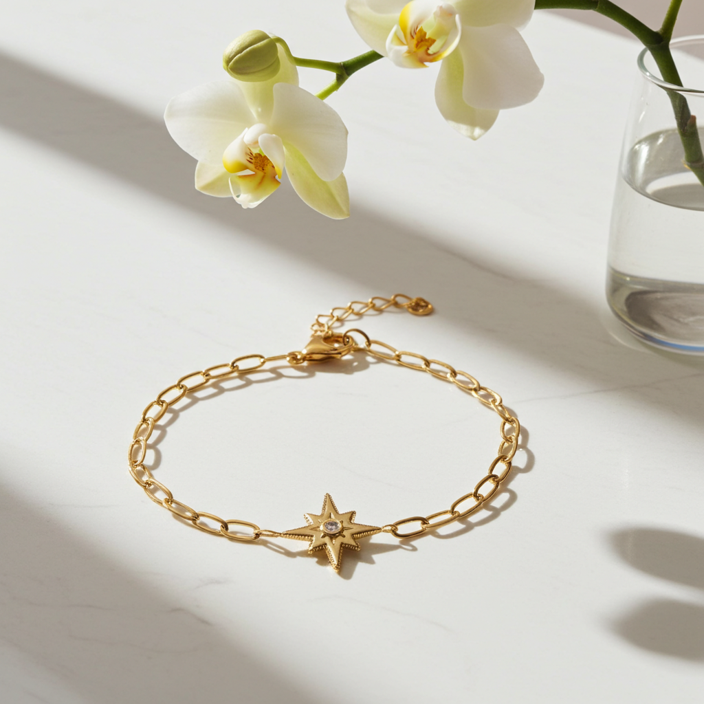 Forgyldt Stjerne Armbånd
