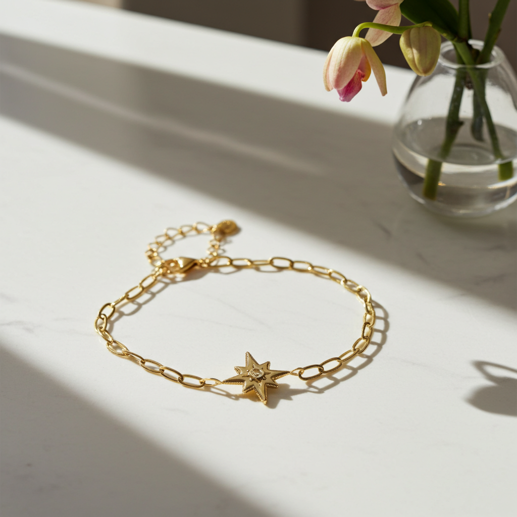 Forgyldt Stjerne Armbånd