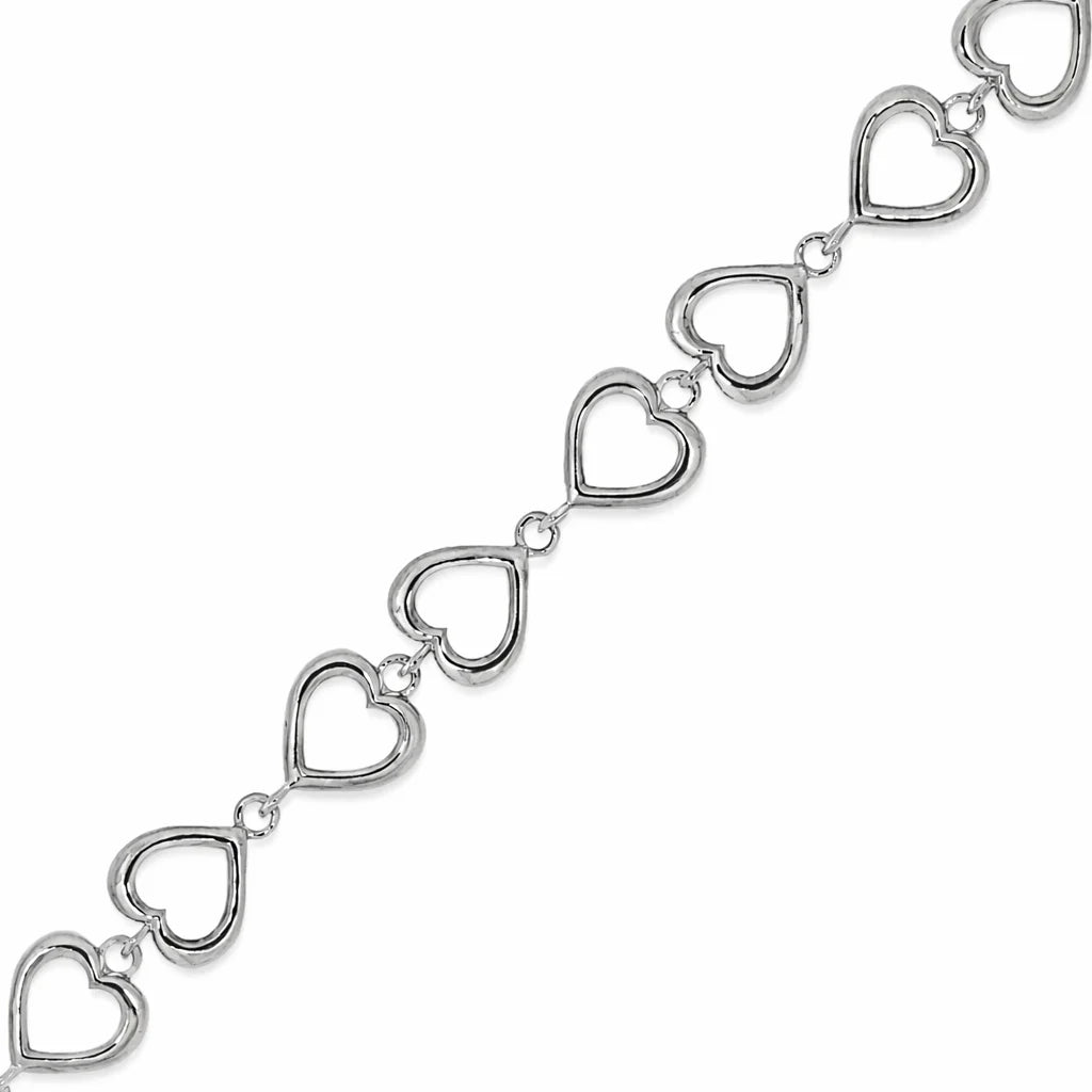 Sølv Evige Hjerte Armbånd