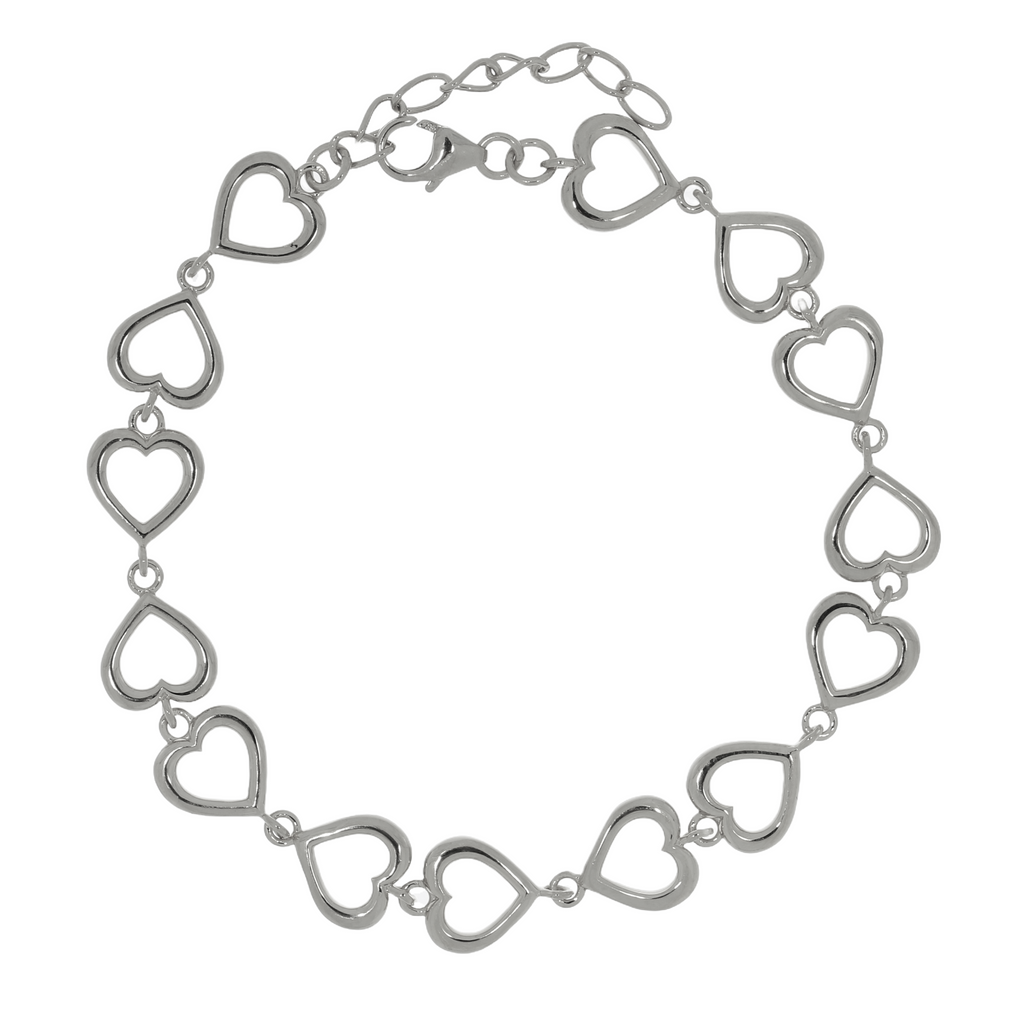 Sølv Evige Hjerte Armbånd