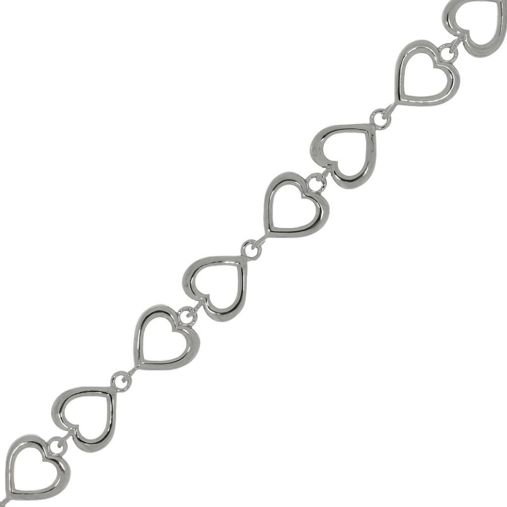 Sølv Evige Hjerte Armbånd