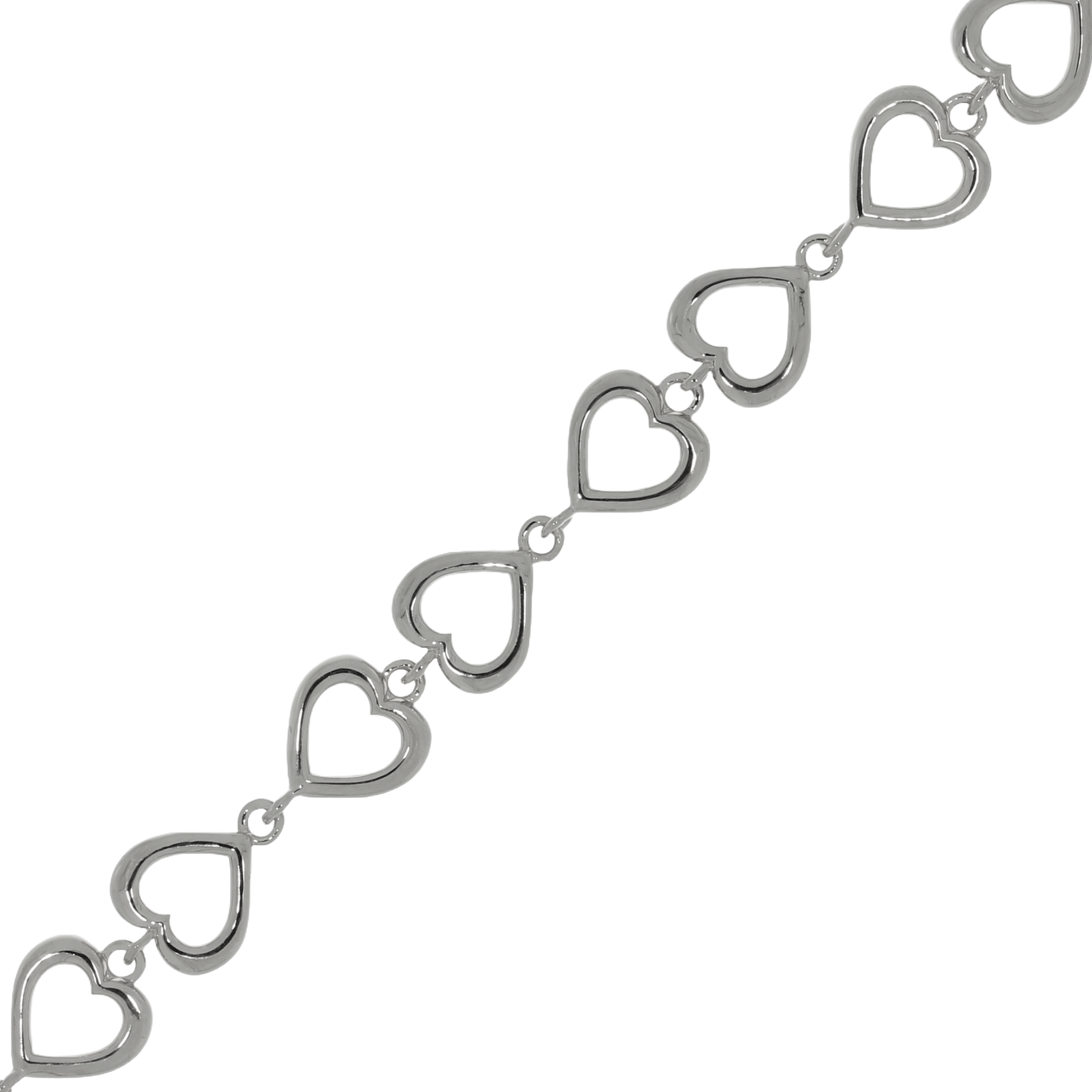 Sølv Evige Hjerte Armbånd