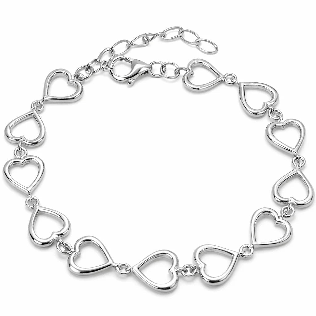 Sølv Evige Hjerte Armbånd