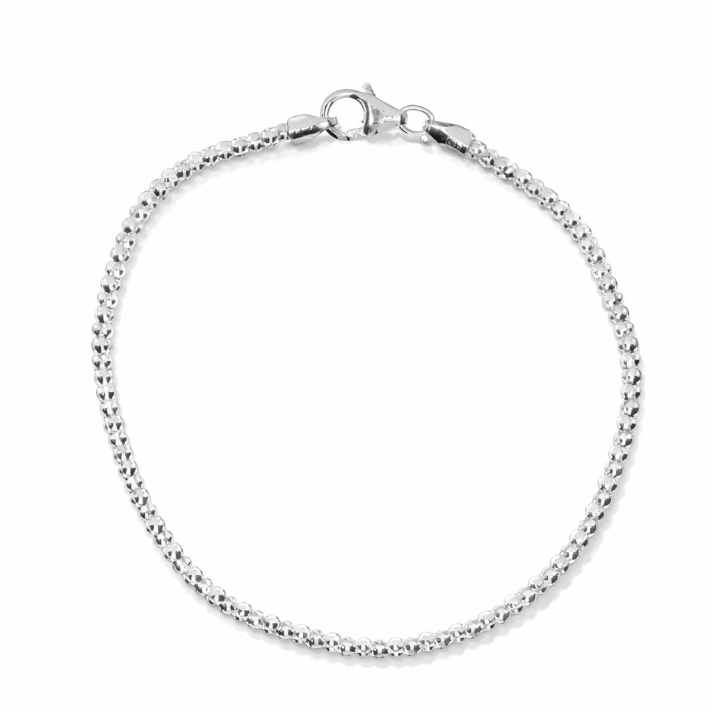 Sølv Flettet Lænke Armbånd