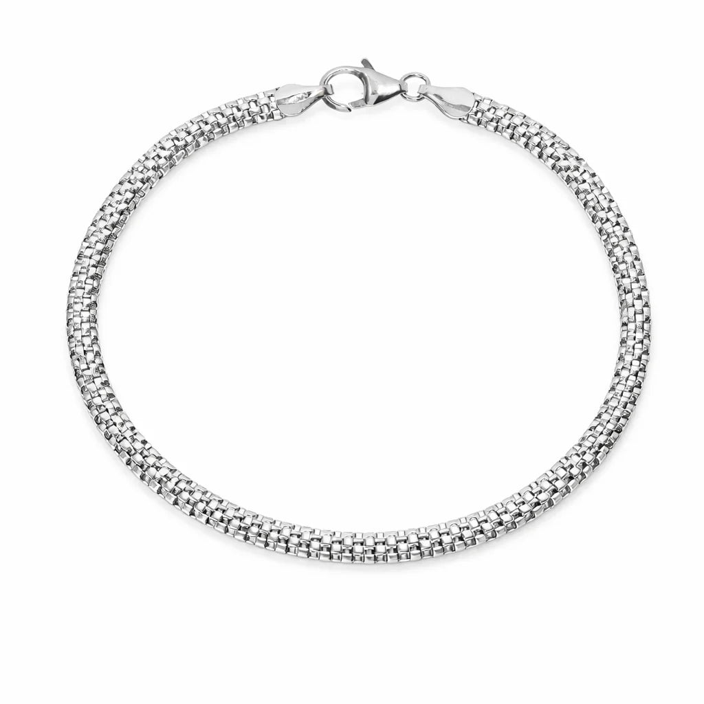 Sølv Flettet Tråd Armbånd