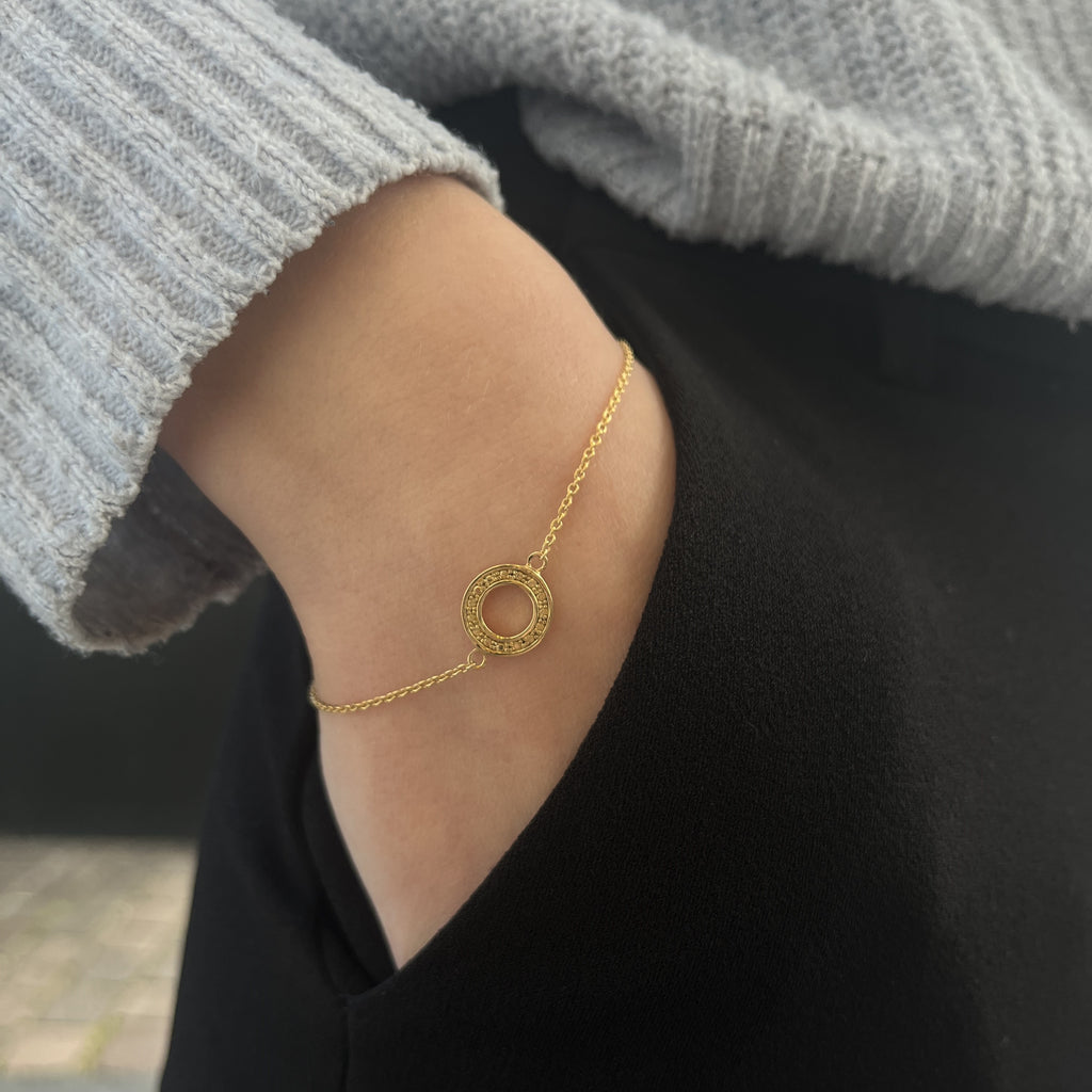 Forgyldt Cirkel Armbånd