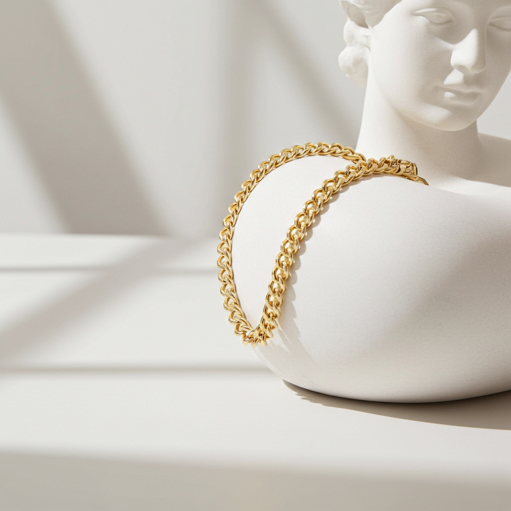 Forgyldt Rund Panser Armbånd