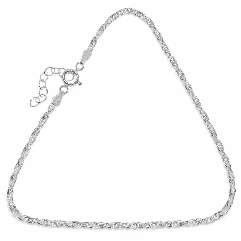 Sølv Singapore Ankelkæde