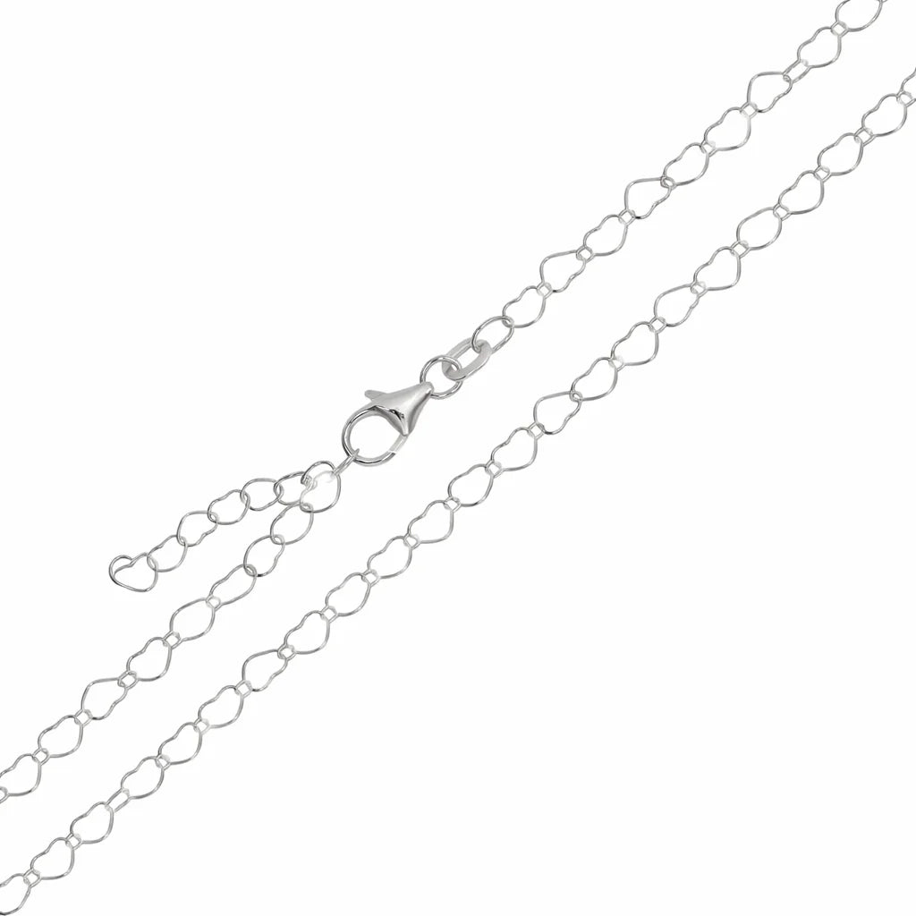 Sølv Hjerte Ankelkæde