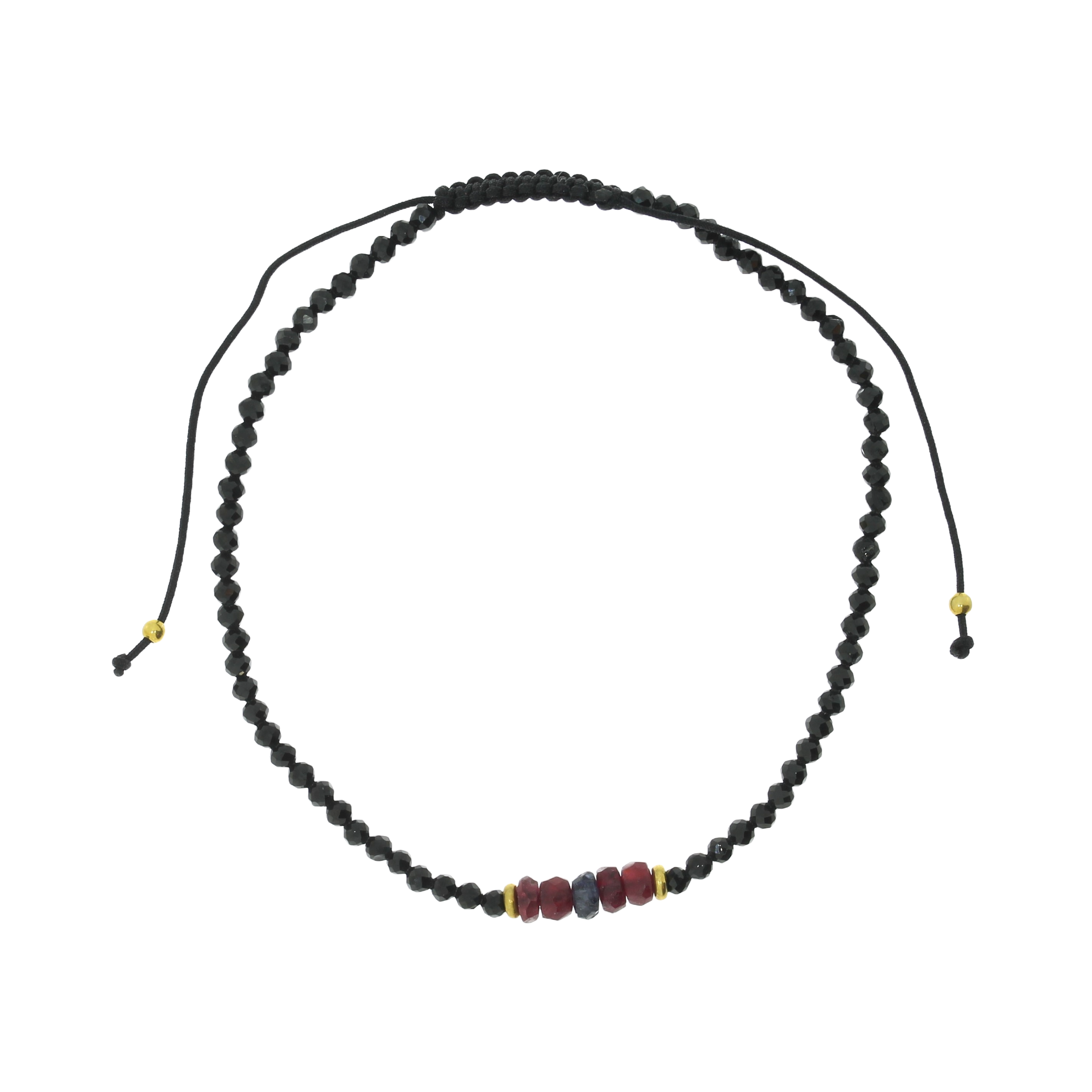 Sort Justerbar Perle Armbånd