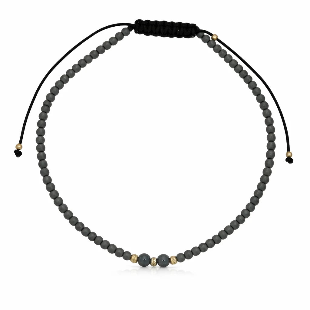 Lysegrå Sten Armbånd