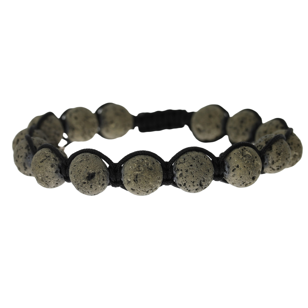 Grå Lavekugler Armbånd