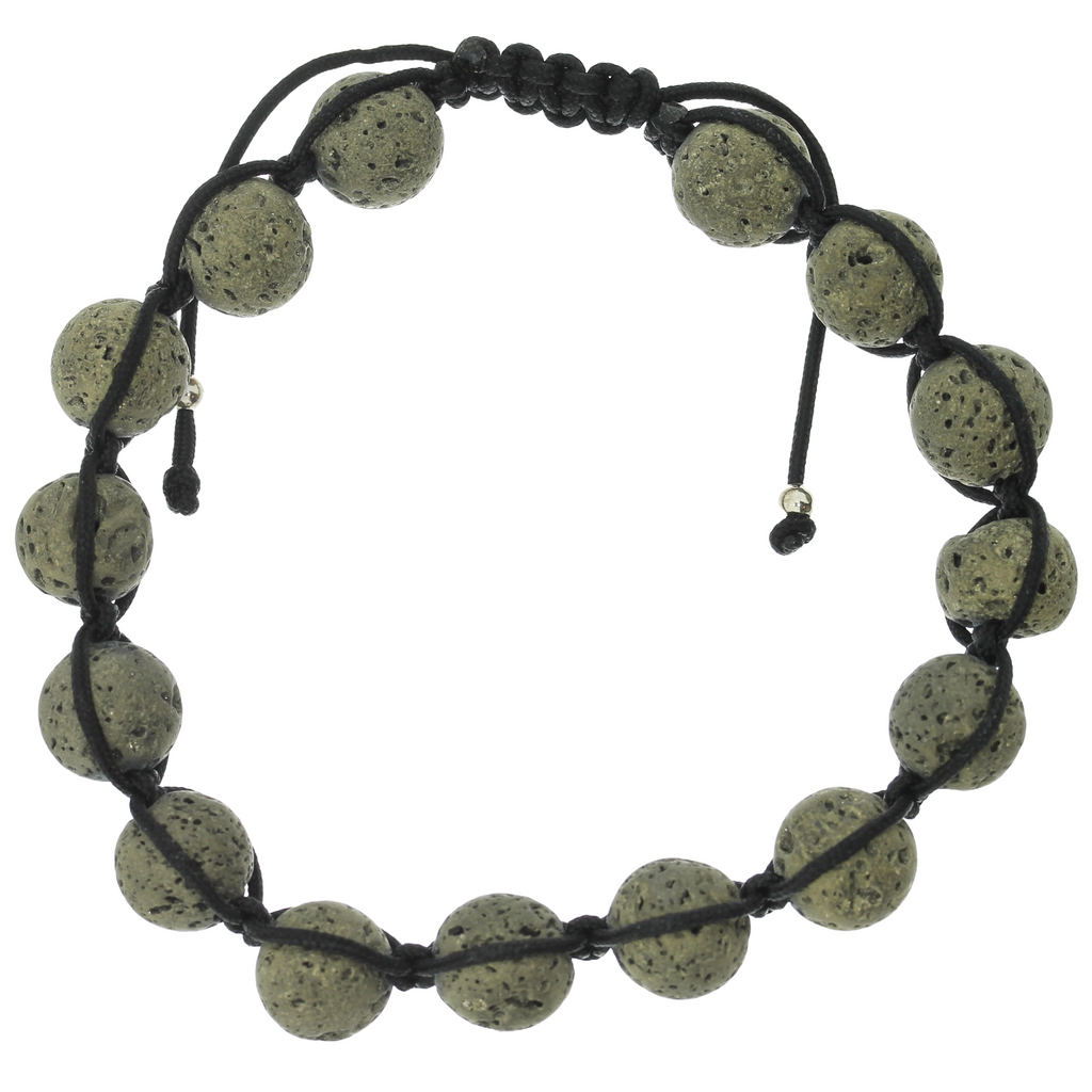 Grå Lavekugler Armbånd