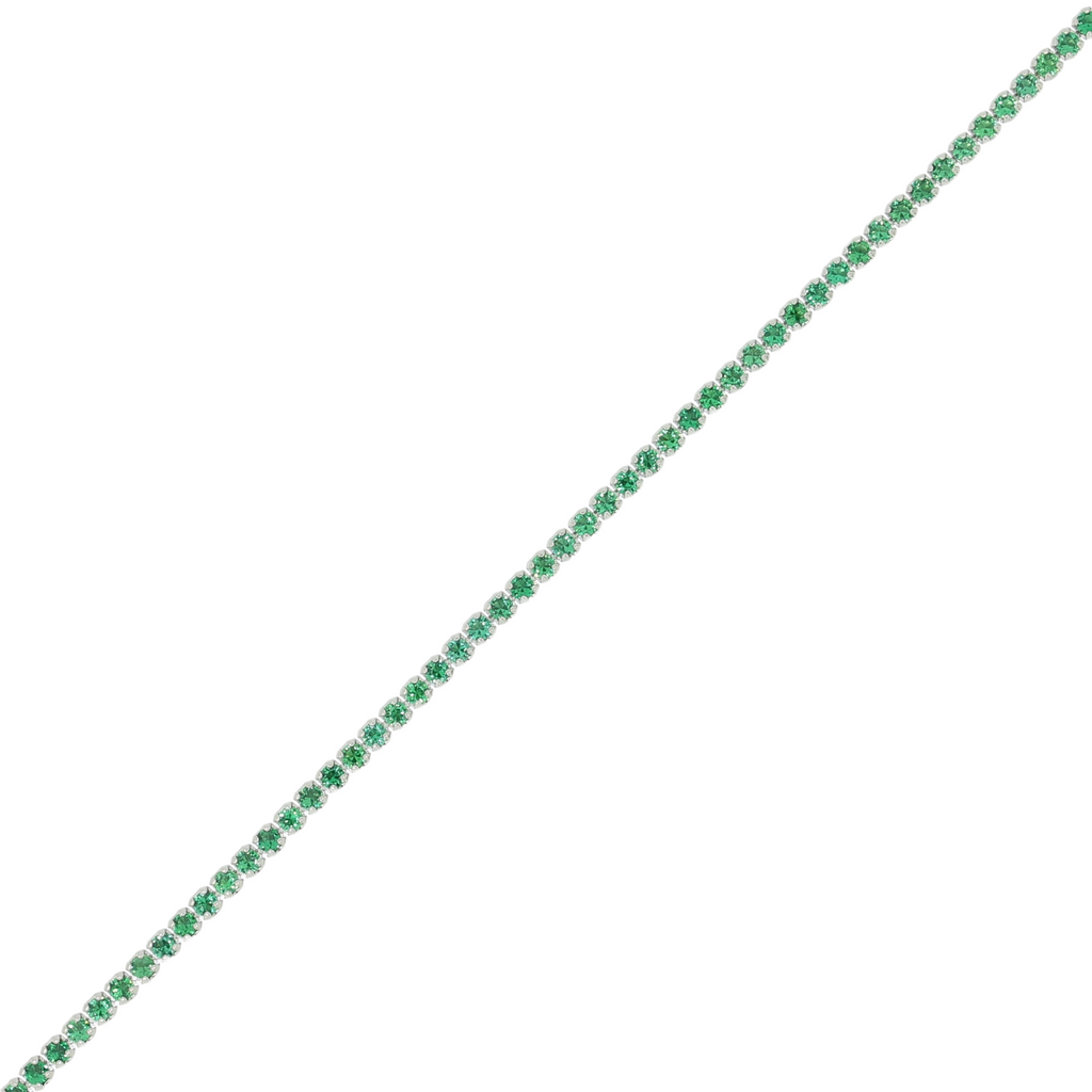 Sølv Grøn Tennisarmbånd