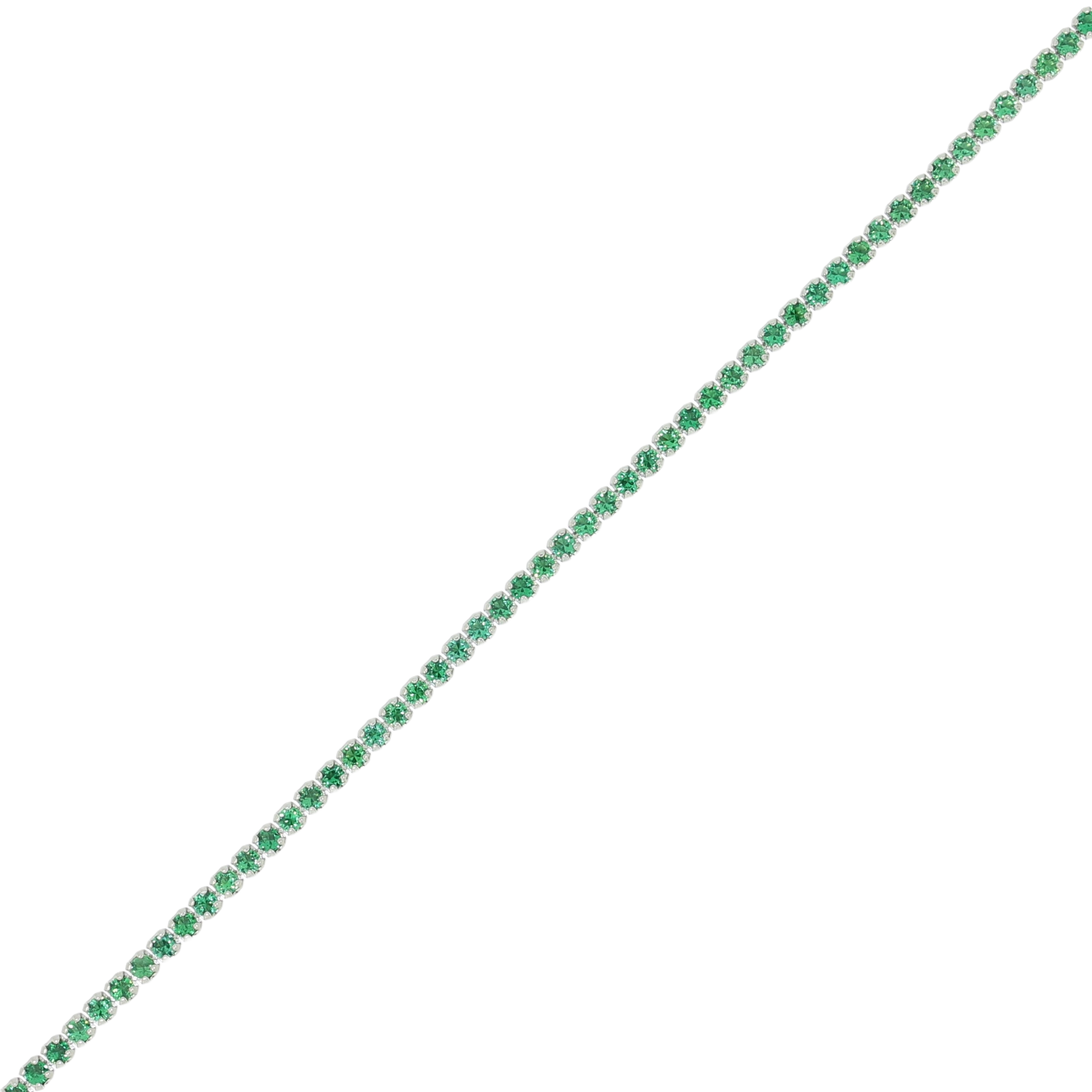 Sølv Grøn Tennisarmbånd