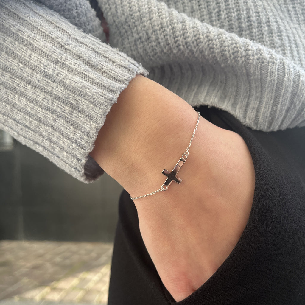 Sølv Stavkors Armbånd