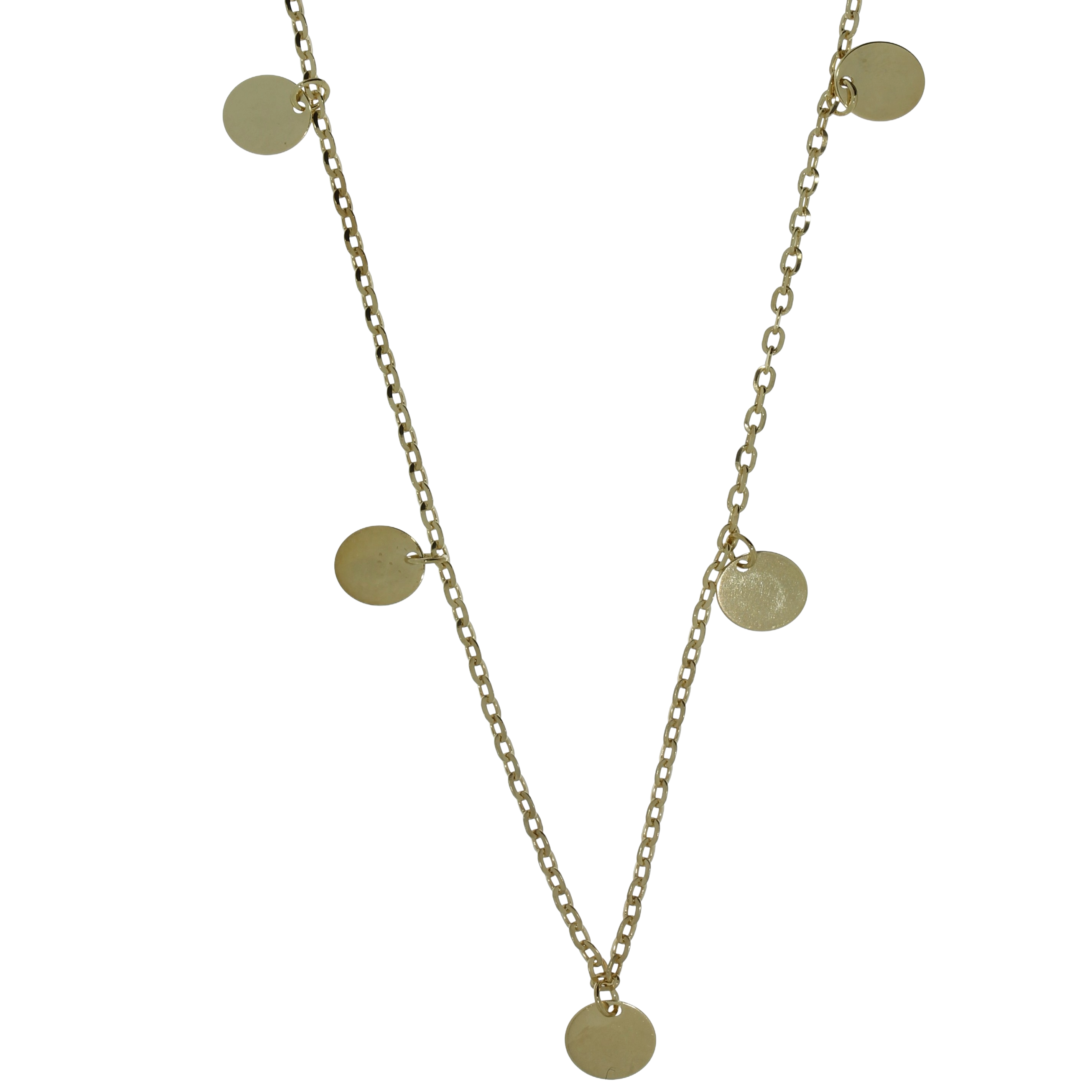 Forgyldt Plade Halskæde