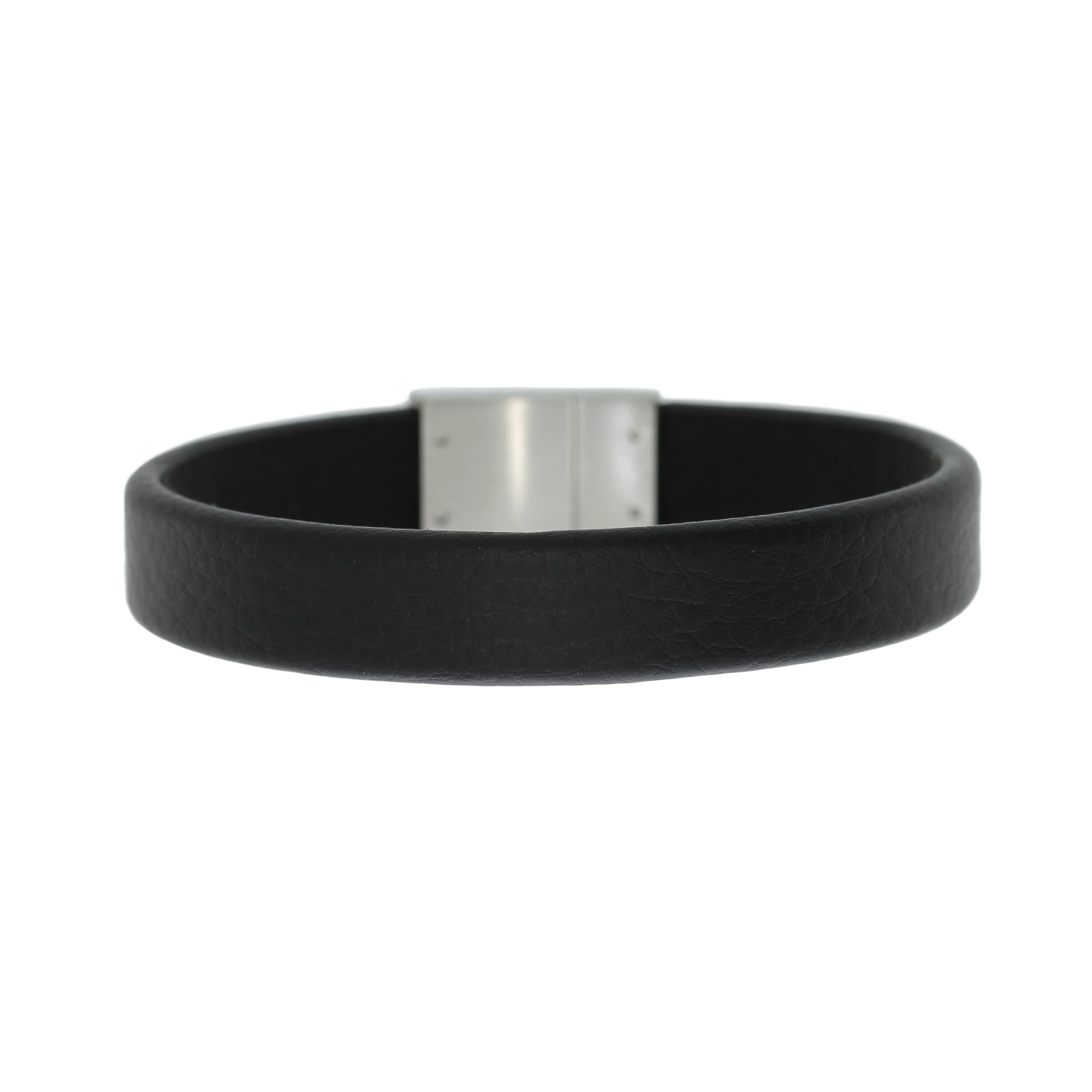 Læderarmbånd Sort