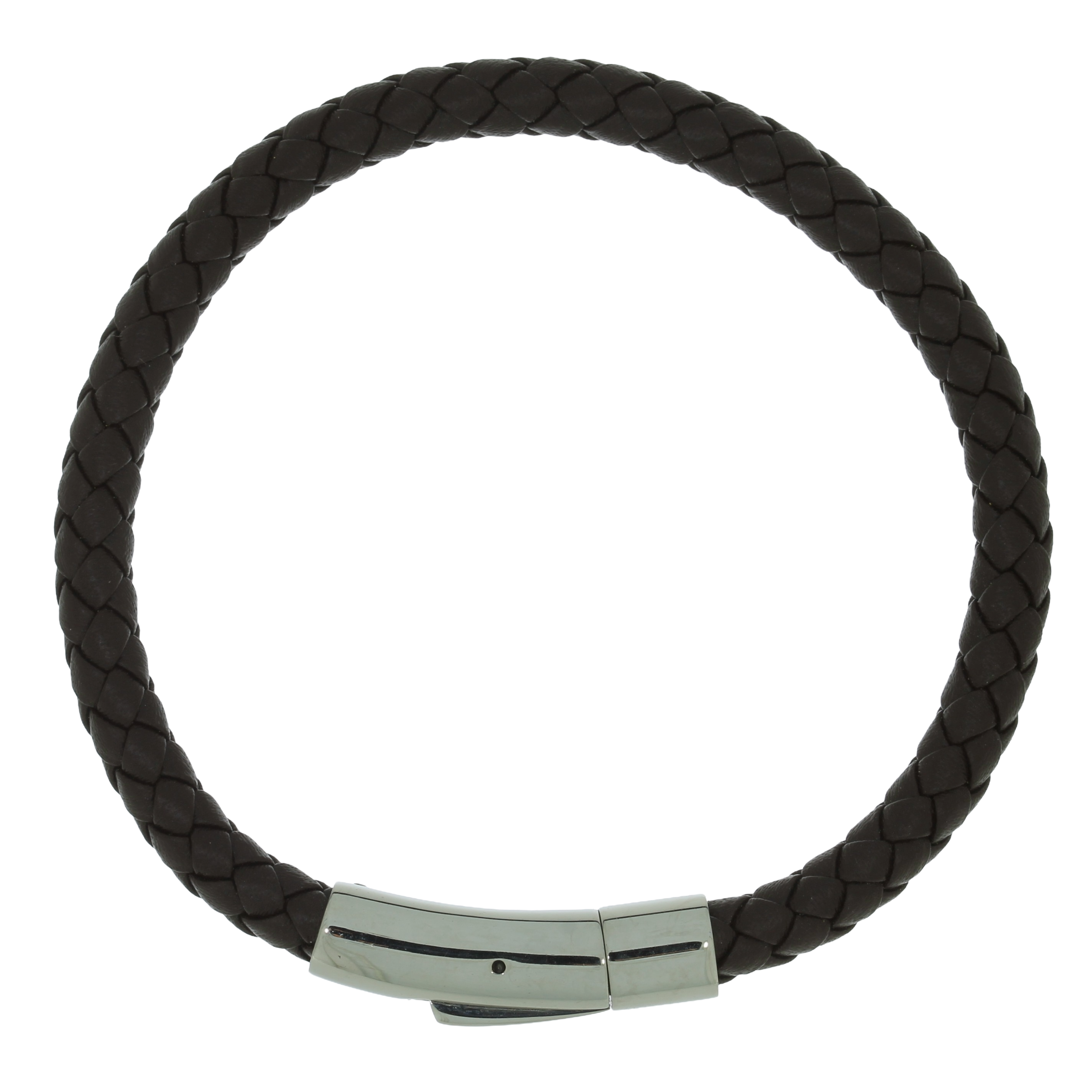 Flettet Læderarmbånd Brun