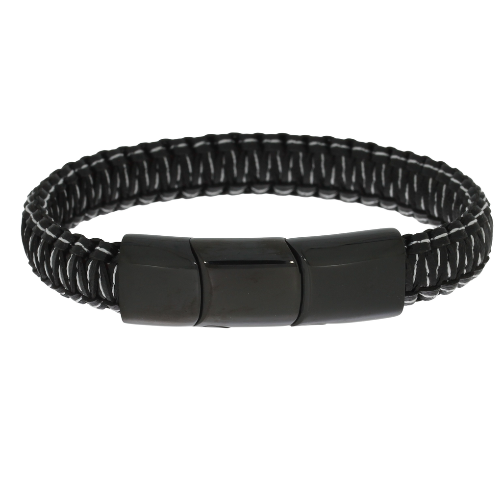 Flettet Stål Armbånd Sort