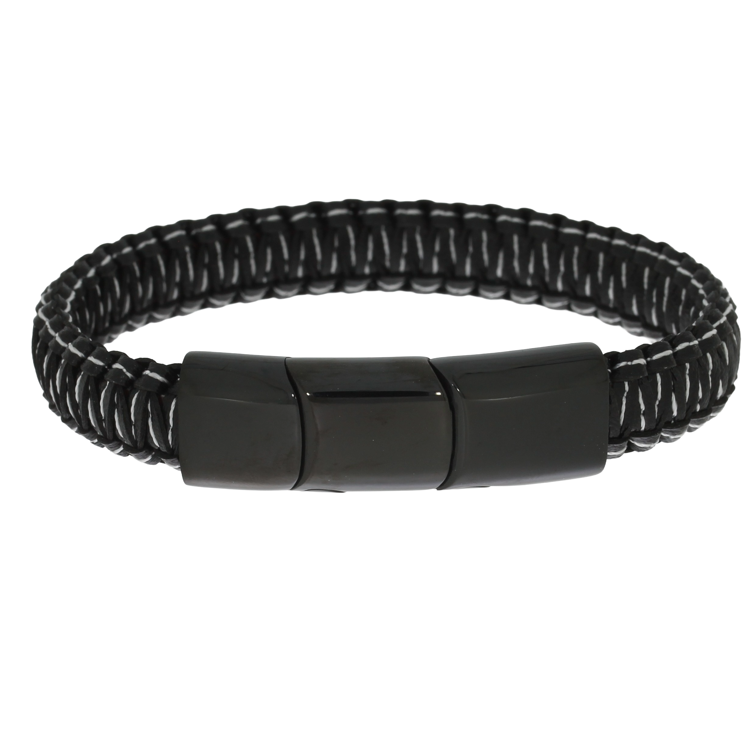 Flettet Stål Armbånd Sort