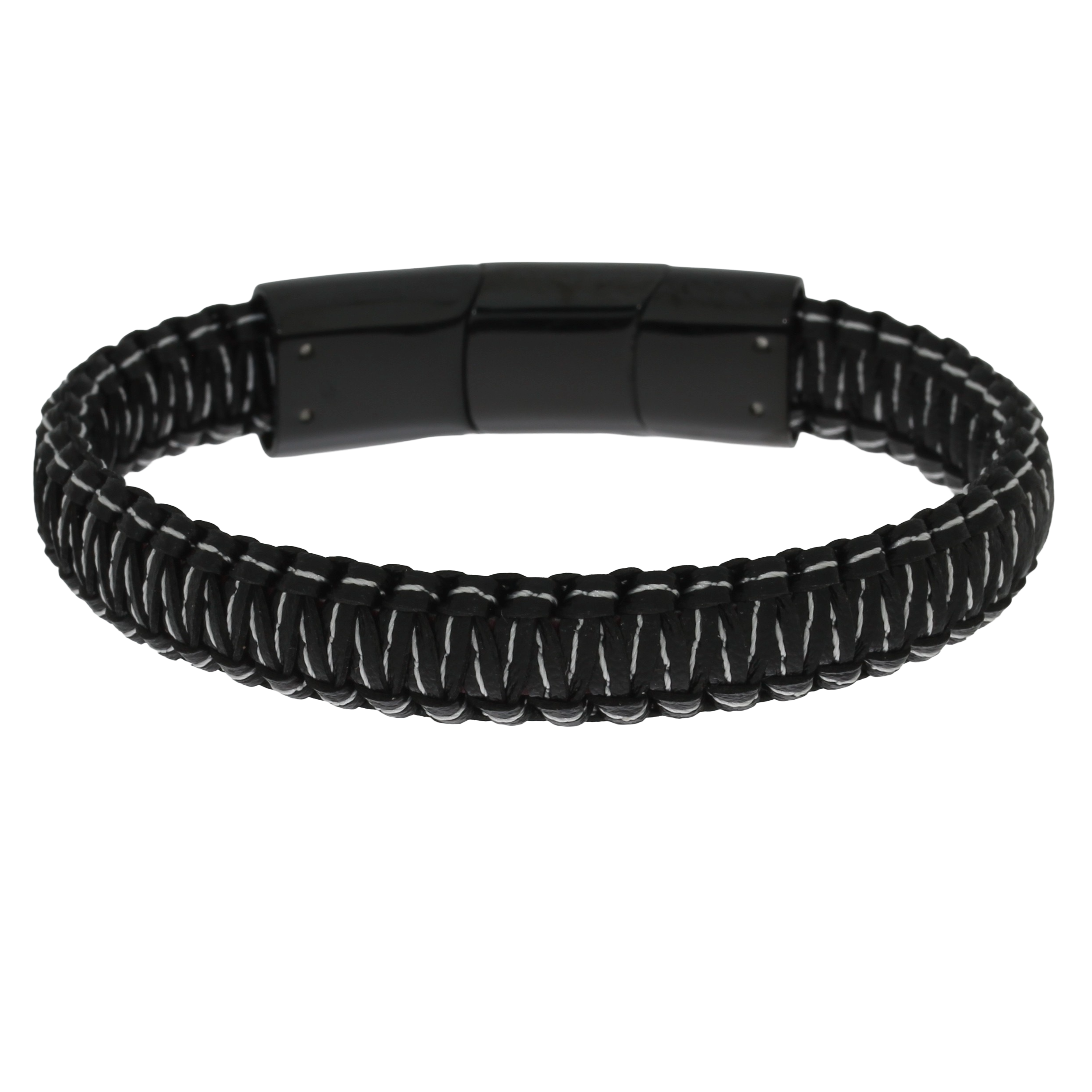 Flettet Stål Armbånd Sort