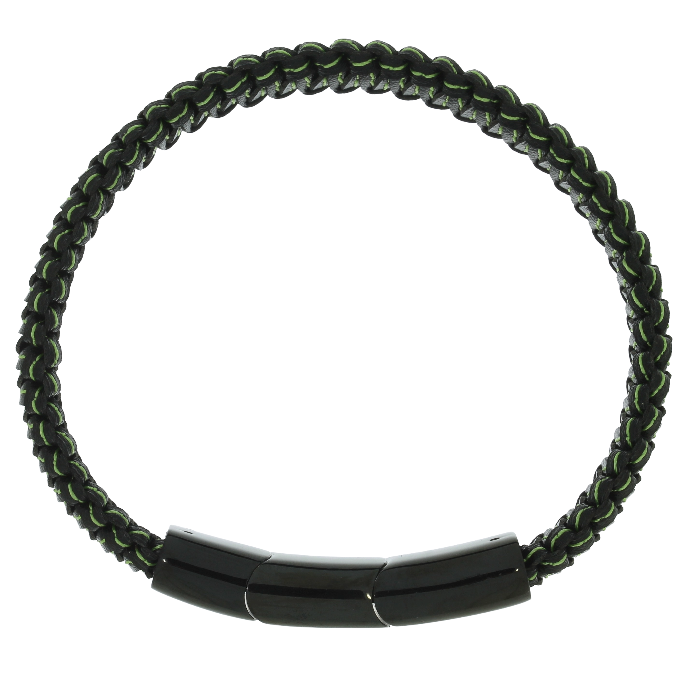 Flettet Stål Armbånd Grøn