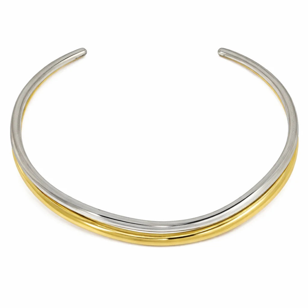 Stål Tofarvet Armring