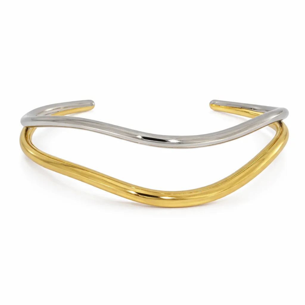 Stål Tofarvet Armring