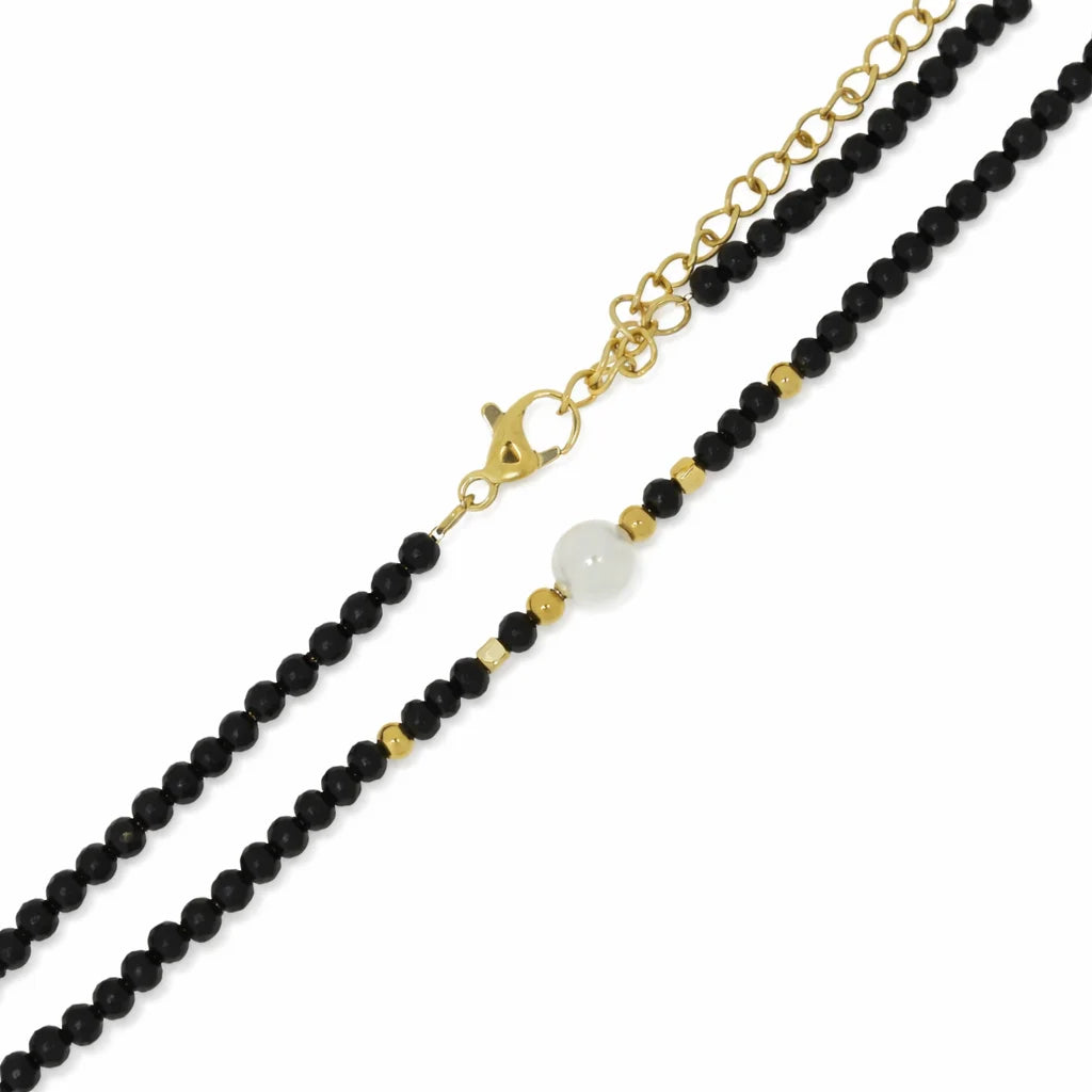 Onyx Perle Halskæde