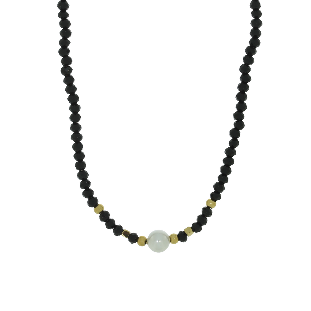 Onyx Perle Halskæde