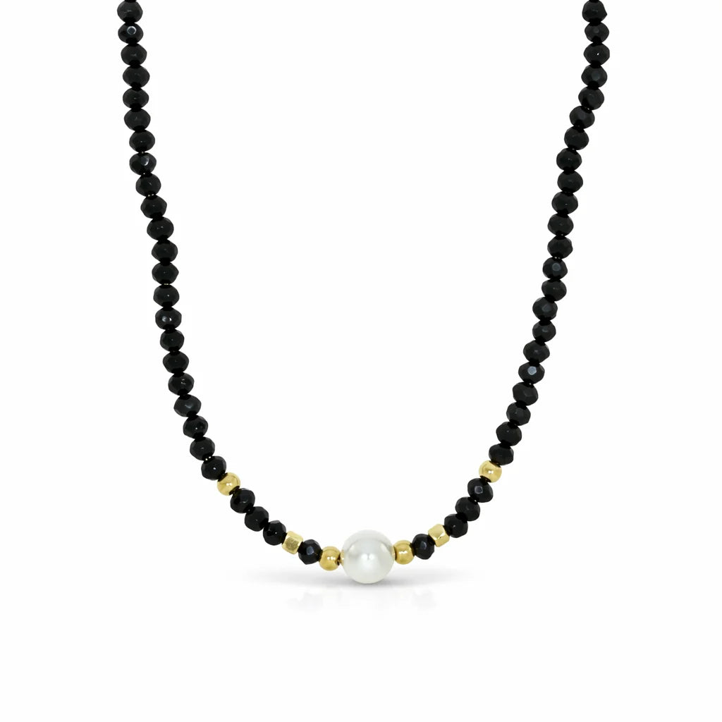 Onyx Perle Halskæde