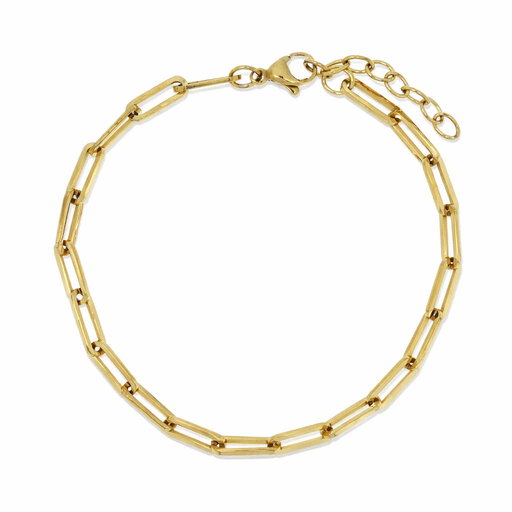 Forgyldt Stål Lænke Armbånd
