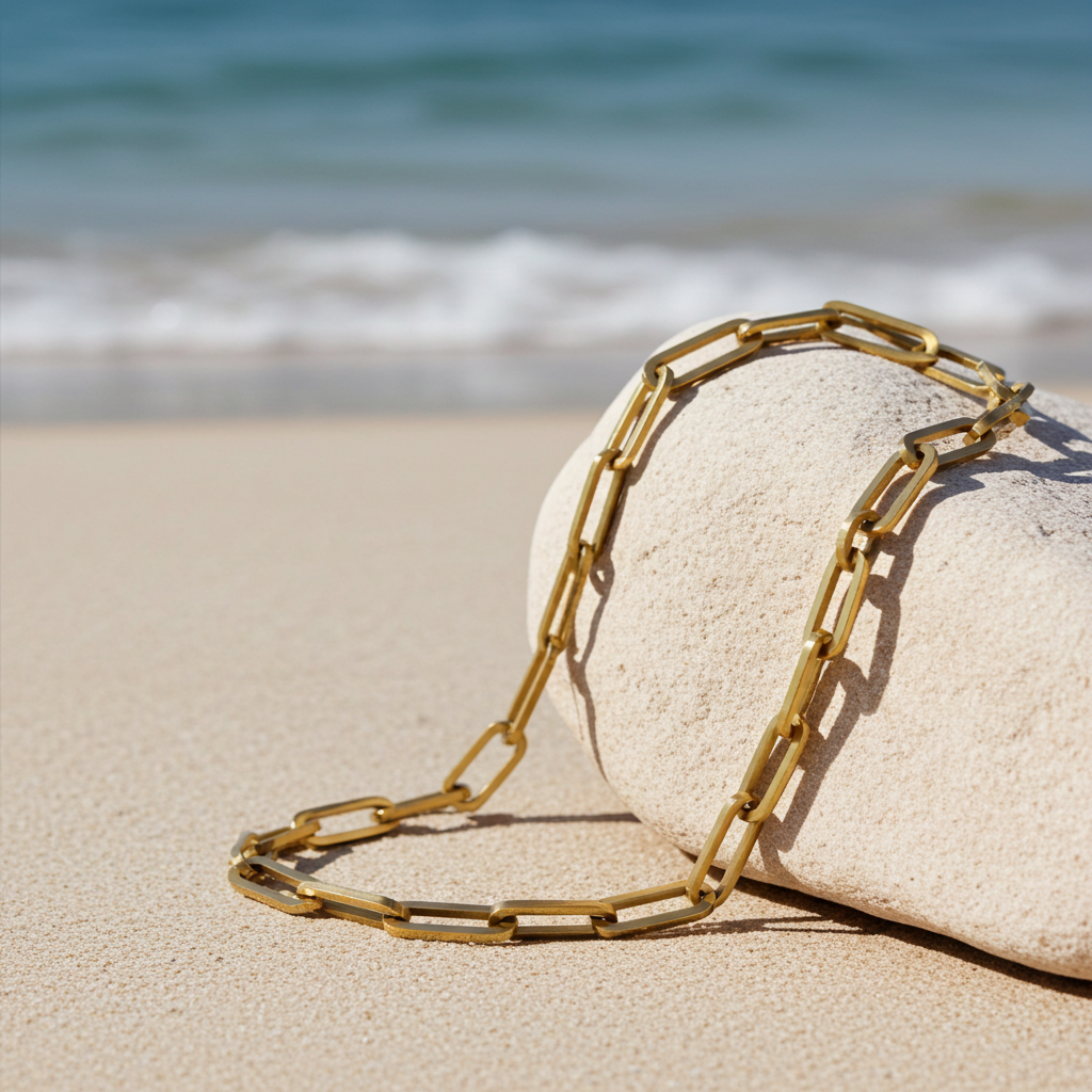 Forgyldt Stål Lænke Armbånd