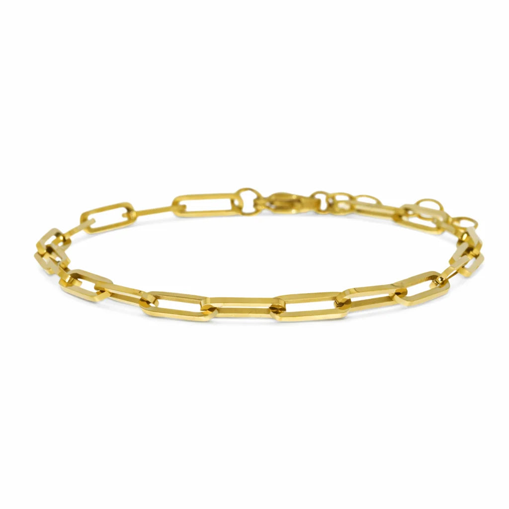 Forgyldt Stål Lænke Armbånd