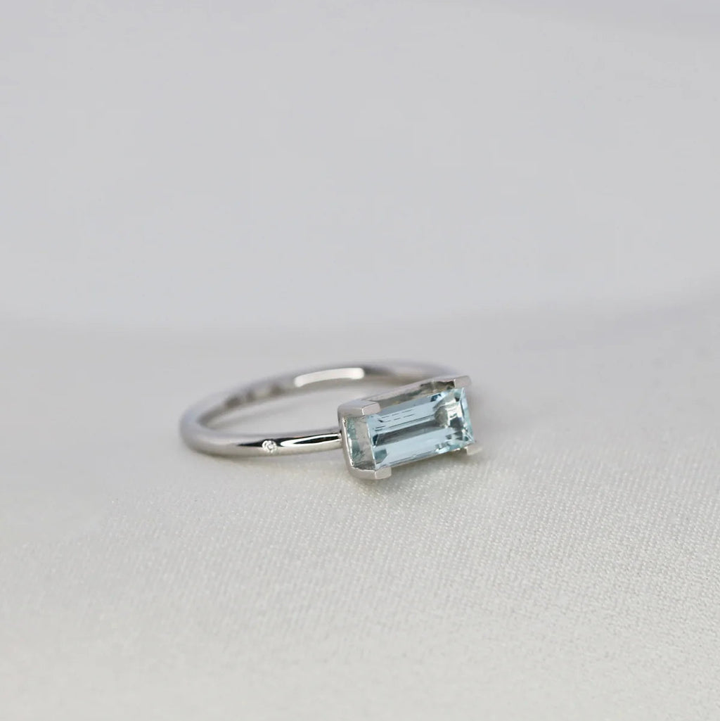 Nord Blue ring - 18kt Hvidguld