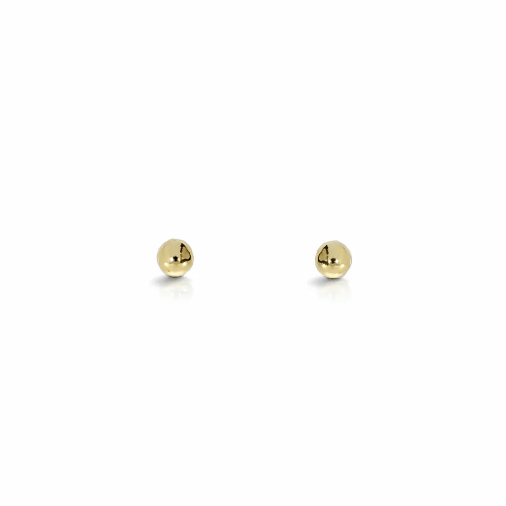 8 Karat Kugle Ørestikker 4mm