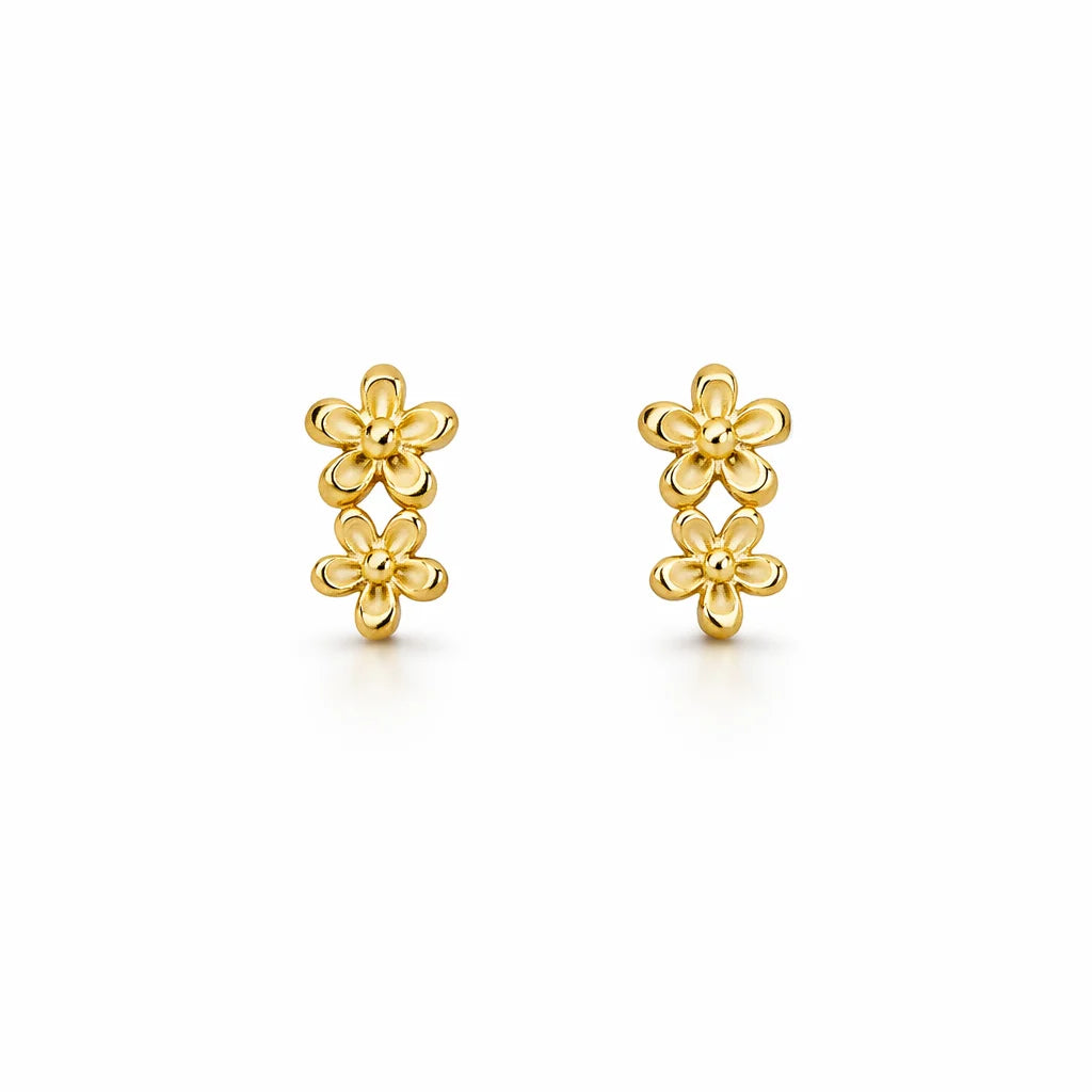 8 Karat Blomster Ørestikker