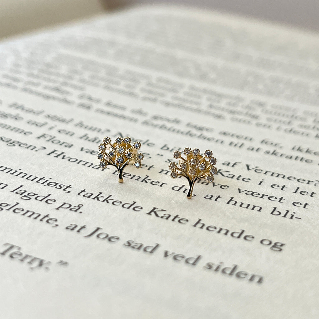 8 Karat Livets Træ Ørestikker