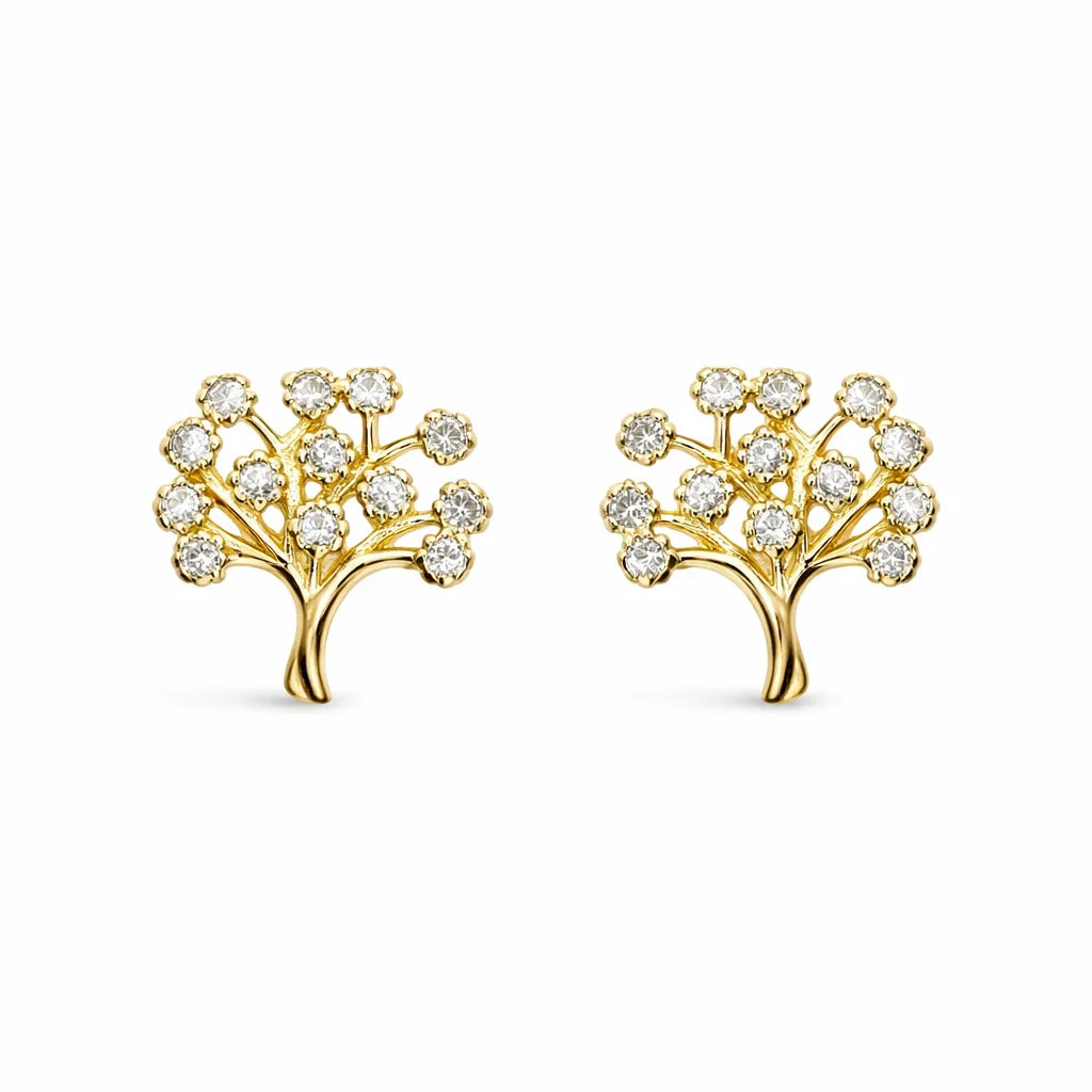 8 Karat Livets Træ Ørestikker