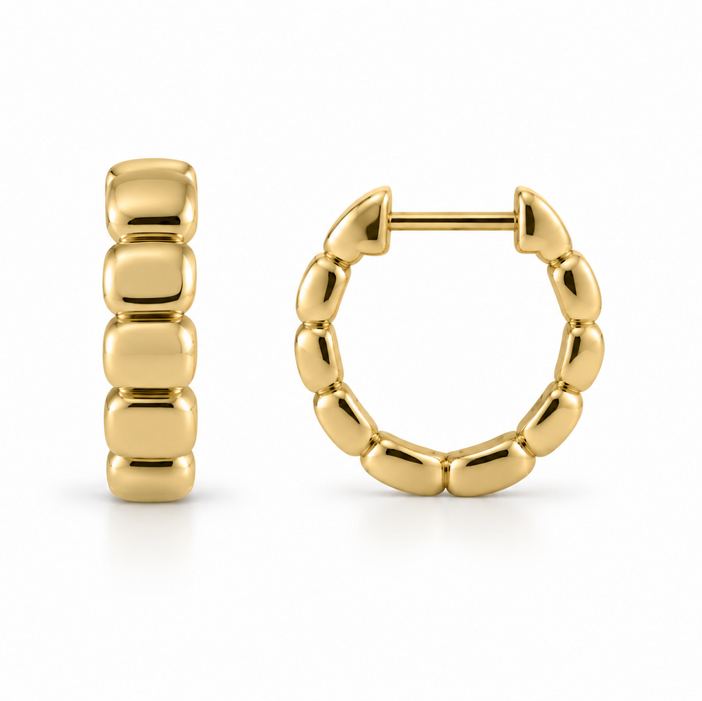 8 karat guld creoler med moderne design