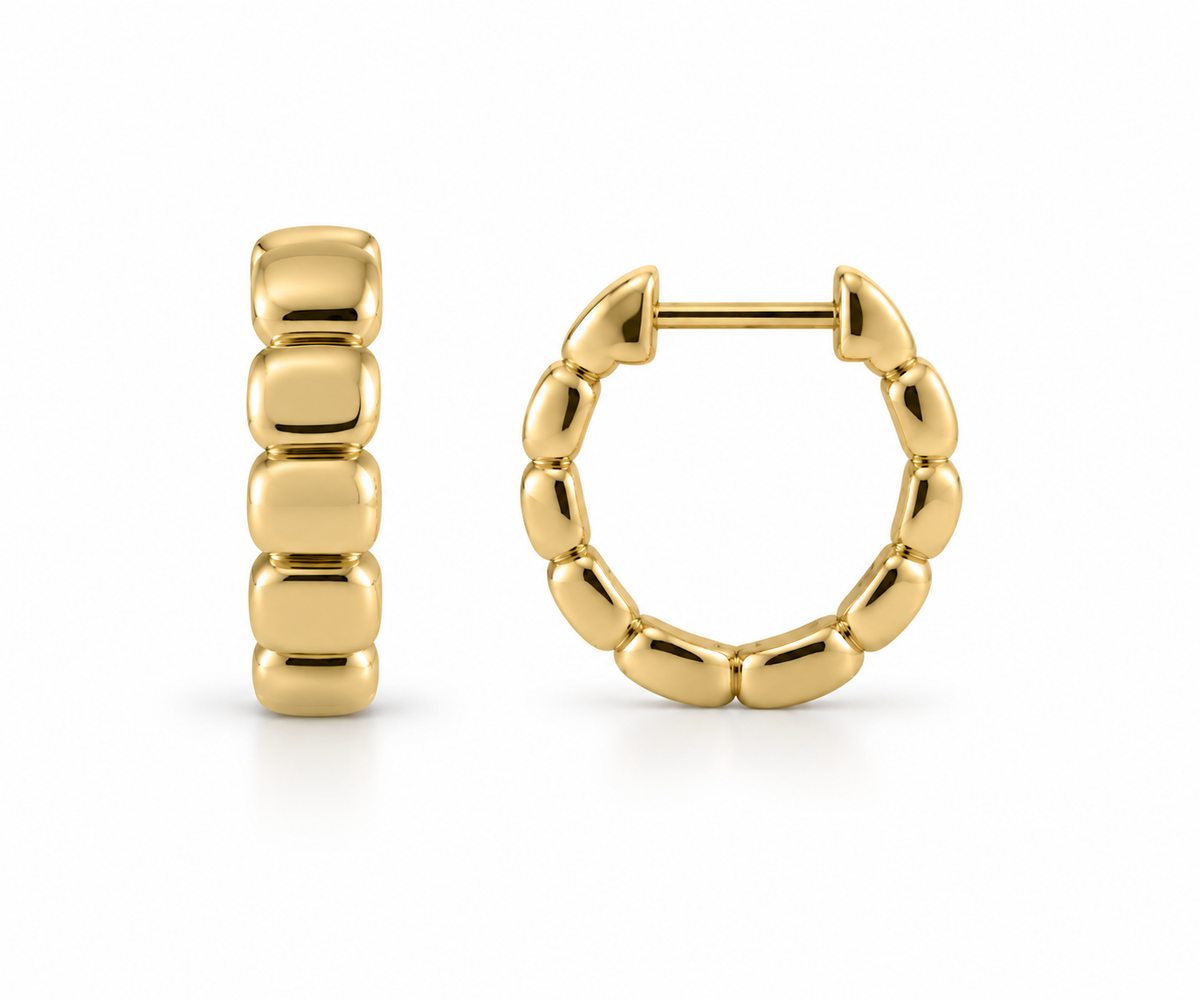 8 karat guld creoler med moderne design