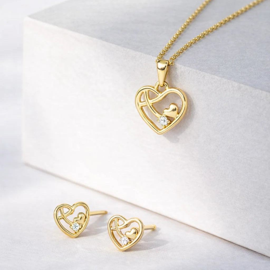 8 Karat Koro Hjerte Halskæde