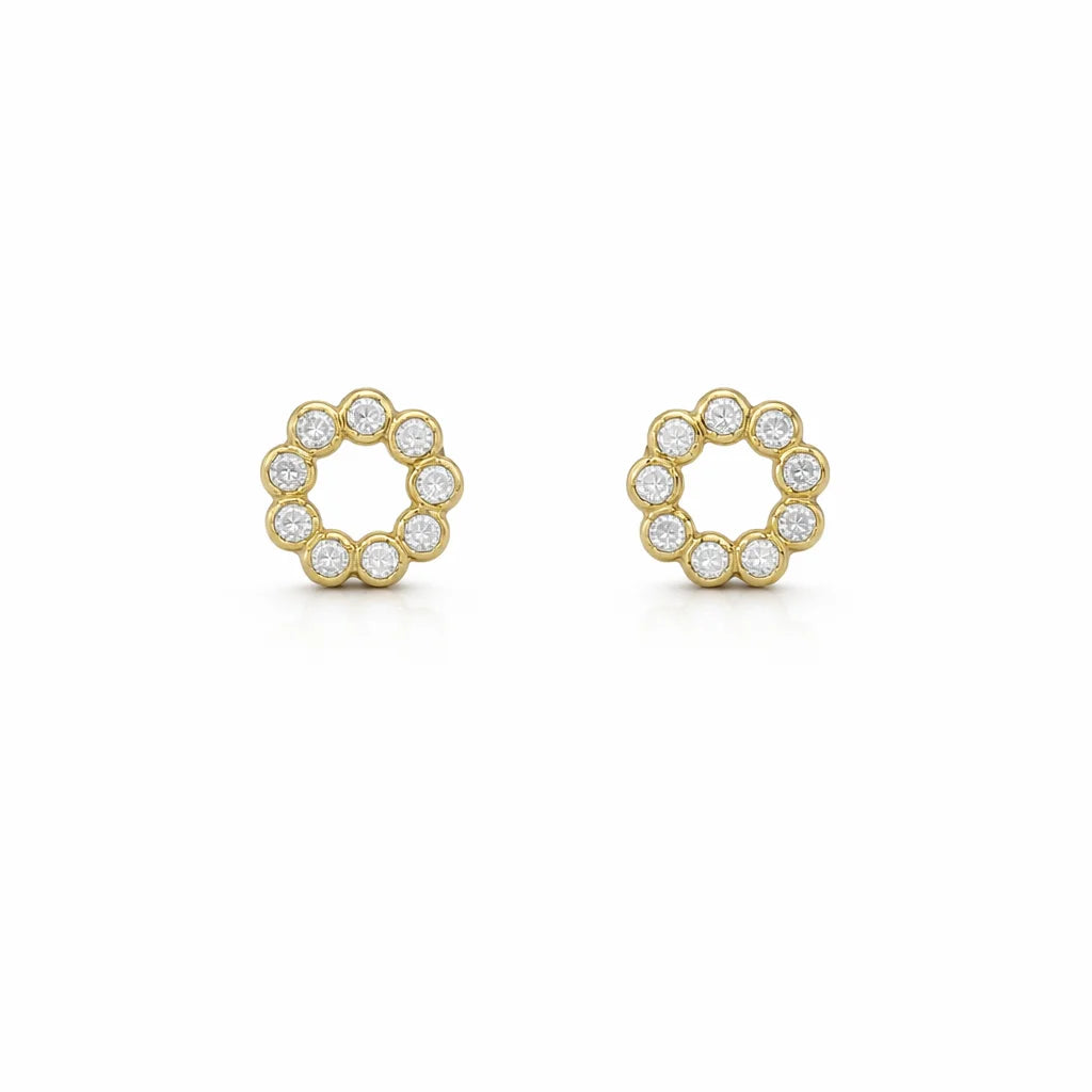 8 Karat Cirkel Ørestikker